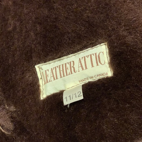 Vintage Leather Attic Brown Suede Faux Fur Coat - Picture 4 of 4
